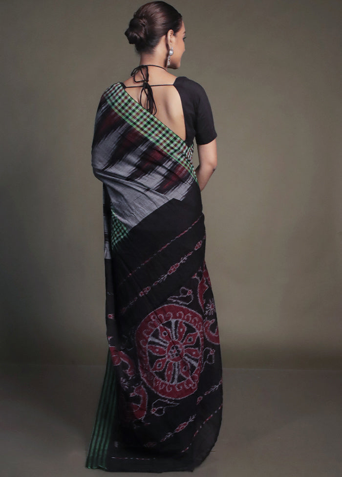 Grey Bomkai Silk Saree Without Blouse Piece