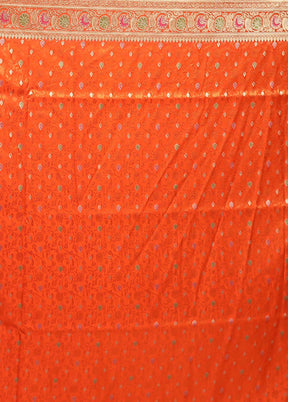 Blue Handloom Tanchoi Pure Silk Saree With Blouse Piece