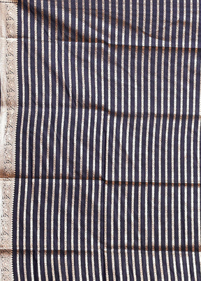 Black Banarasi Silk Saree With Blouse Piece