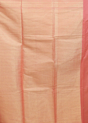 Pink Cotton Saree With Blouse Piece