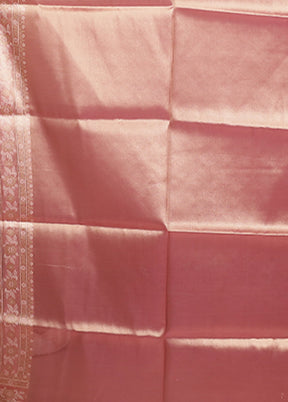 Pink Tissue Silk Saree With Blouse Piece