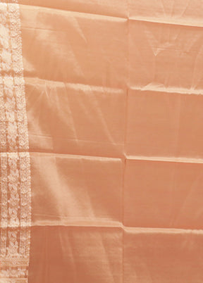 Rust Tissue Silk Saree With Blouse Piece