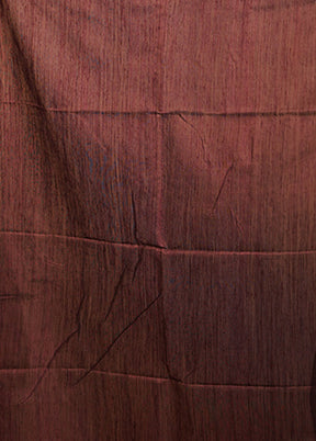 Maroon Handloom Matka Pure Silk Saree With Blouse Piece