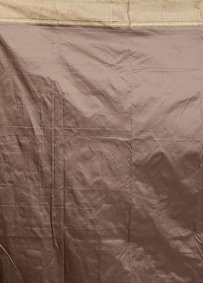 Grey Kanjivaram Silk Saree With Blouse Piece