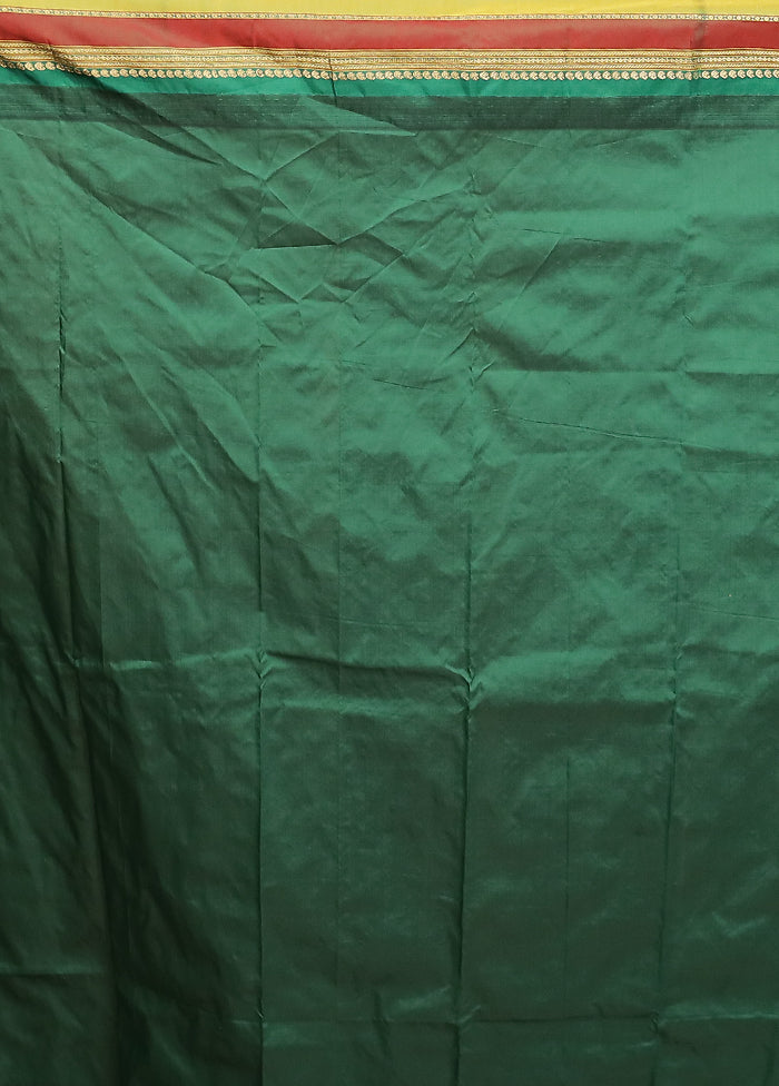 Yellow Kanjivaram Silk Saree With Blouse Piece