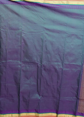 Purple Kanjivaram Silk Saree With Blouse Piece