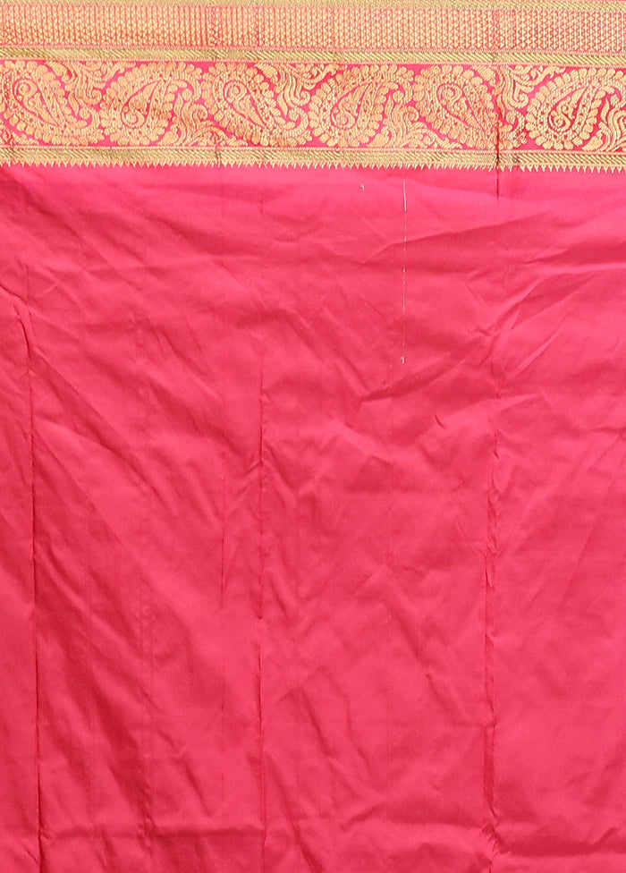 Green Handloom Kanjivaram Pure Silk Saree With Blouse Piece