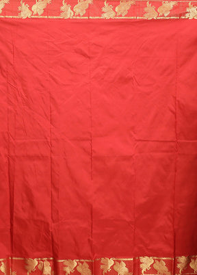 Green Handloom Kanjivaram Pure Silk Saree With Blouse Piece