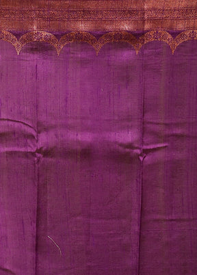 Pink Tussar Pure Silk Saree With Blouse Piece
