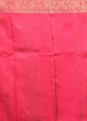 Green Tussar Pure Silk Saree With Blouse Piece