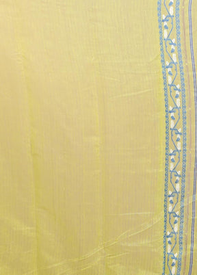 Yellow Tant Jamdani Saree Without Blouse Piece