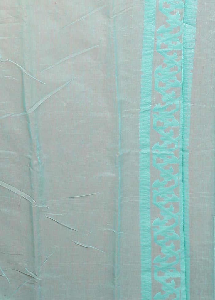 Pink Tant Jamdani Saree Without Blouse Piece