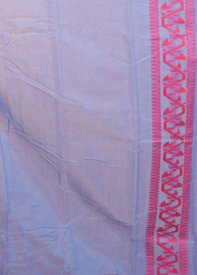 Purple Tant Jamdani Saree Without Blouse Piece