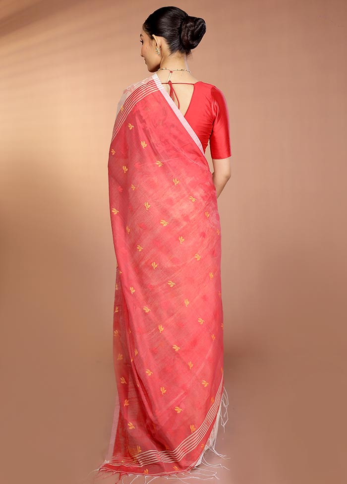 Cream Matka Silk Saree With Blouse Piece