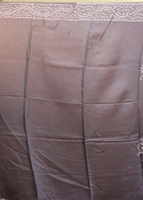 Grey Chanderi Silk Saree With Blouse Piece