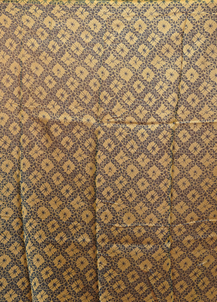 Cream Chanderi Silk Saree With Blouse Piece