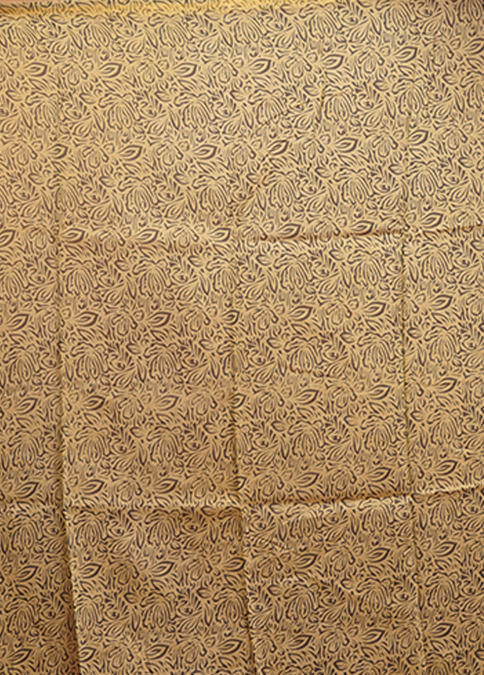 Grey Chanderi Silk Saree With Blouse Piece