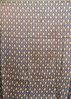 Blue Chanderi Silk Saree With Blouse Piece