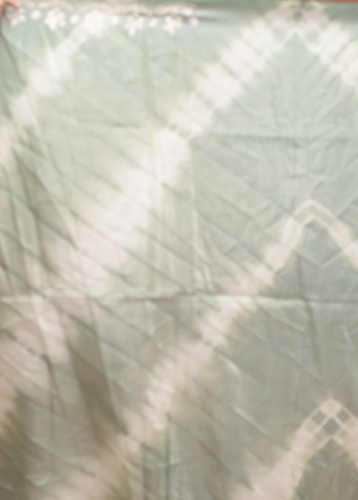 Green Tissue Silk Saree With Blouse Piece