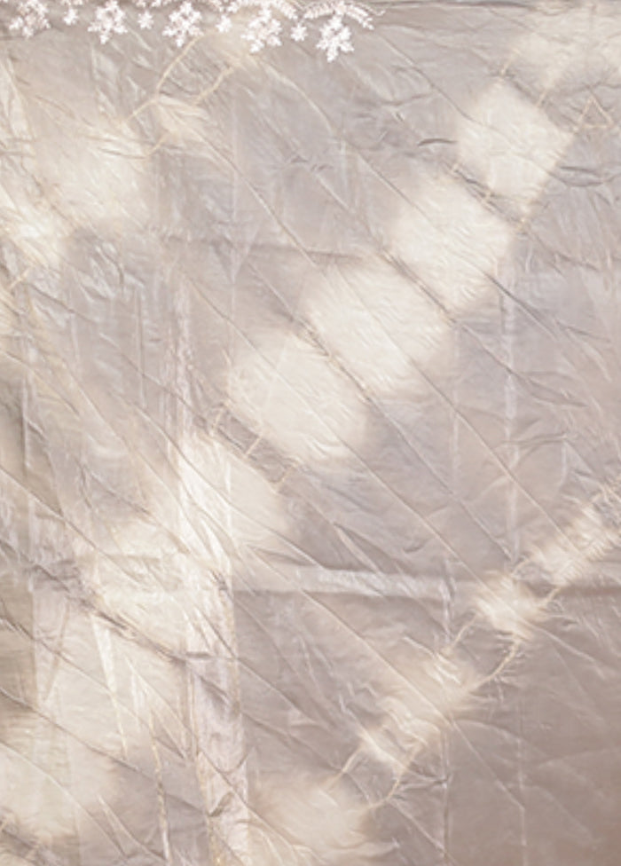 Pink Tissue Silk Saree With Blouse Piece