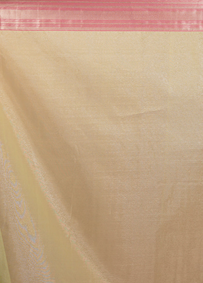 Green Kora Silk Saree With Blouse Piece