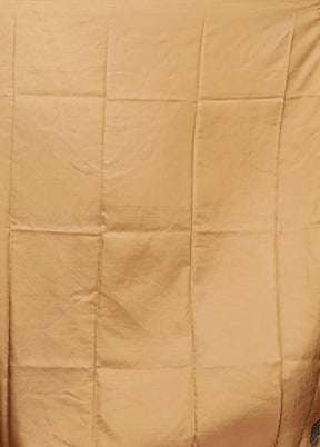 Cream Printed Pure Silk Saree Without Blouse Piece