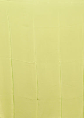 Green Handloom Chiffon Pure Silk Saree With Blouse Piece