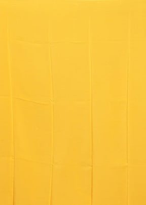 Yellow Handloom Chiffon Pure Silk Saree With Blouse Piece