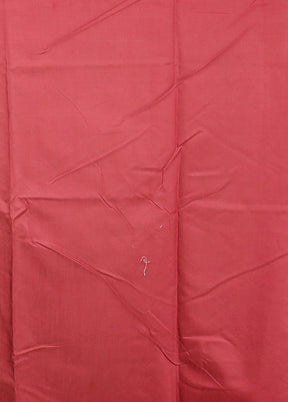 Maroon Pure Cotton Saree With Blouse Piece