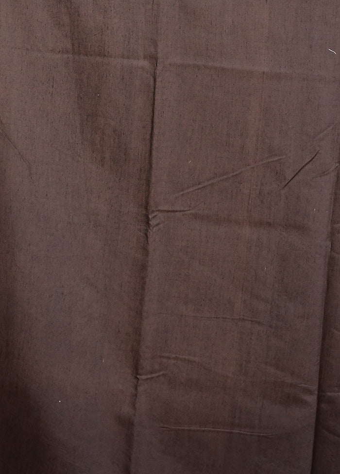 Black Pure Cotton Saree With Blouse Piece