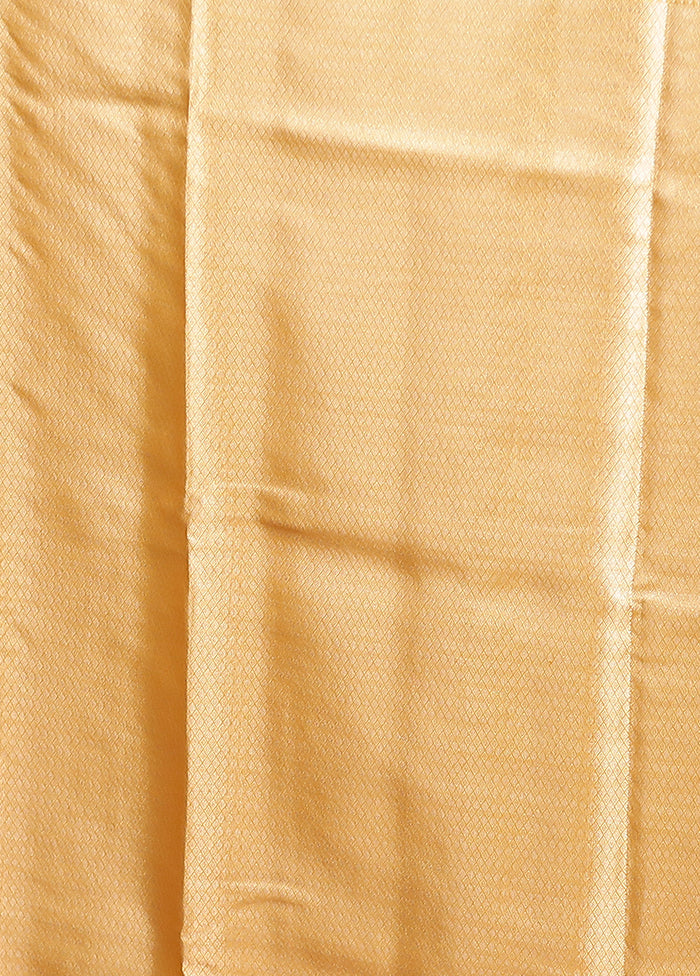 Yellow Tissue Silk Saree With Blouse Piece