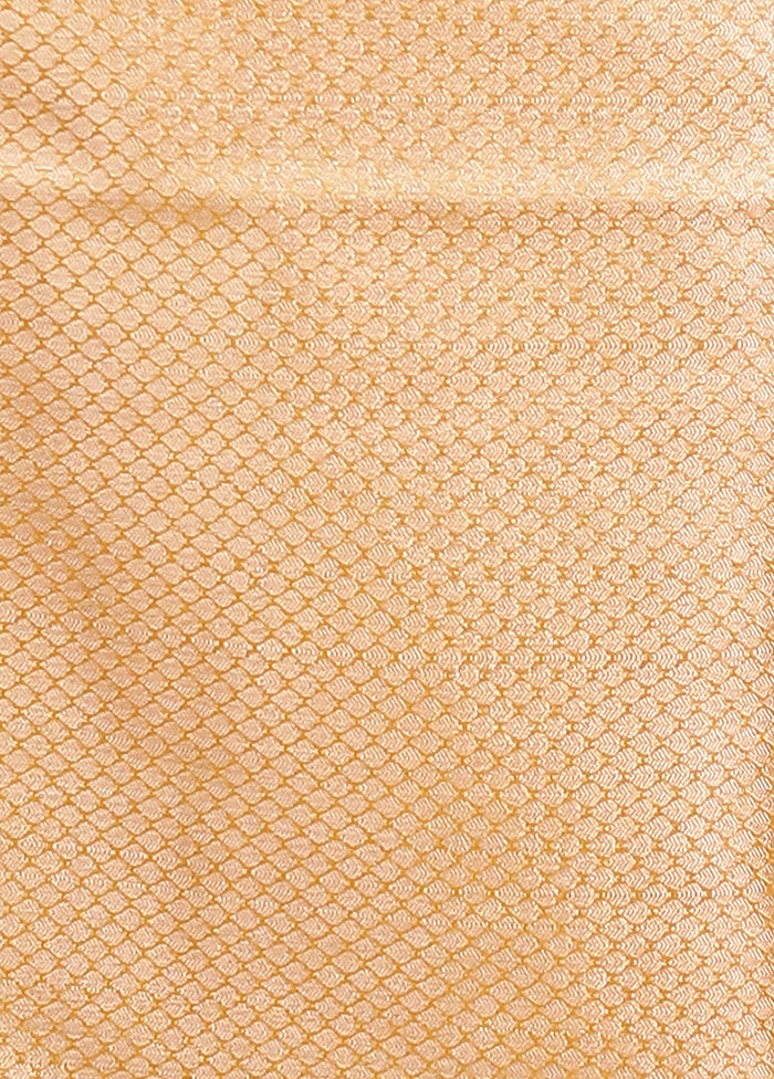 Yellow Tissue Silk Saree With Blouse Piece