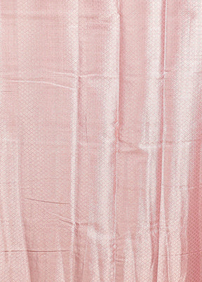 Pink Kora Silk Saree With Blouse Piece