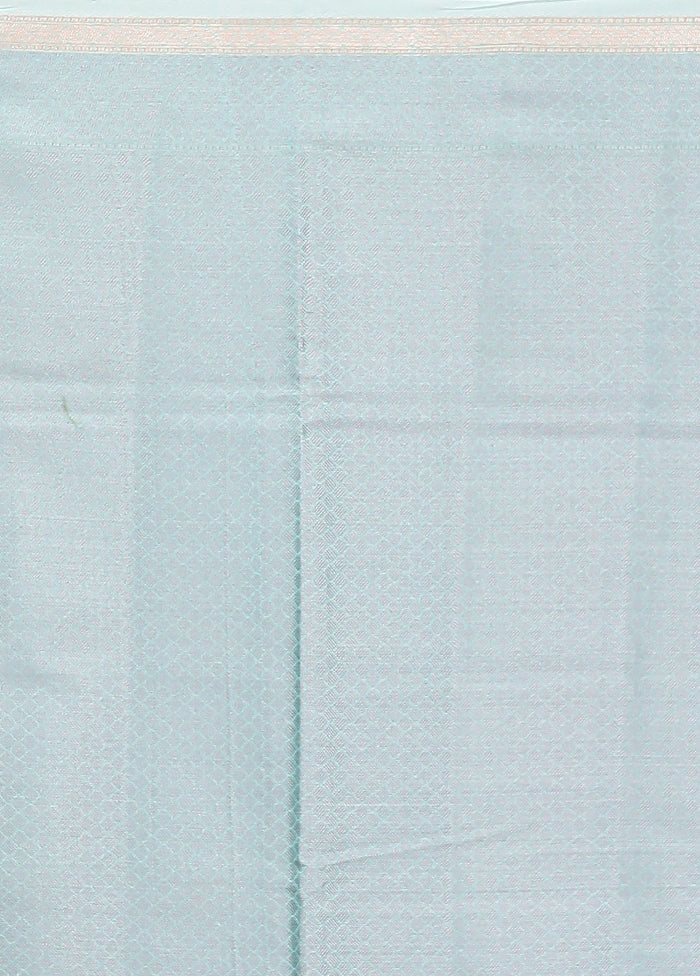 Green Kora Silk Saree With Blouse Piece