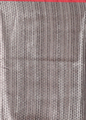 Black Kora Silk Saree With Blouse Piece