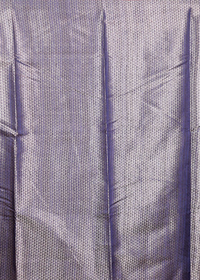 Blue Kora Silk Saree With Blouse Piece