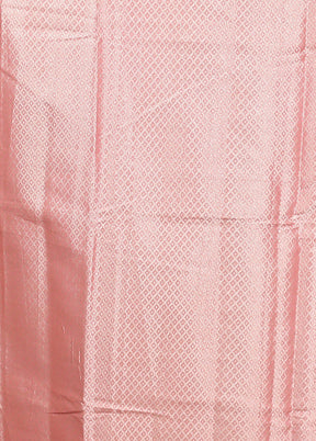 Pink Kora Silk Saree With Blouse Piece