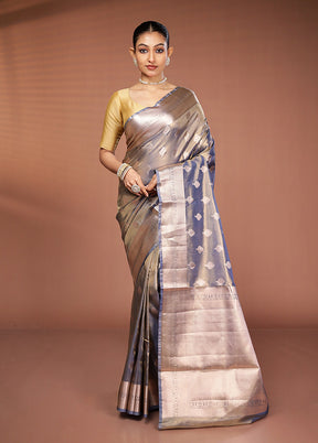Cream Tissue Silk Saree With Blouse Piece