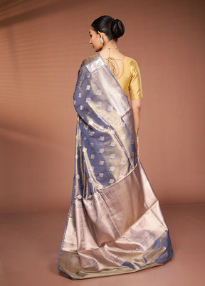 Cream Tissue Silk Saree With Blouse Piece