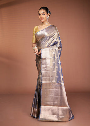 Cream Tissue Silk Saree With Blouse Piece
