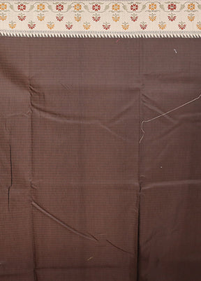 Black Kora Silk Saree With Blouse Piece