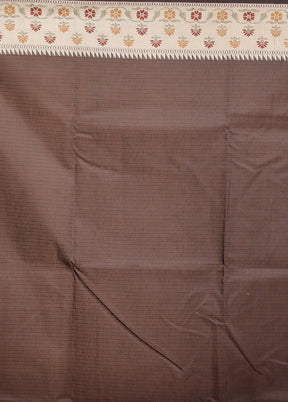 Black Kora Silk Saree With Blouse Piece