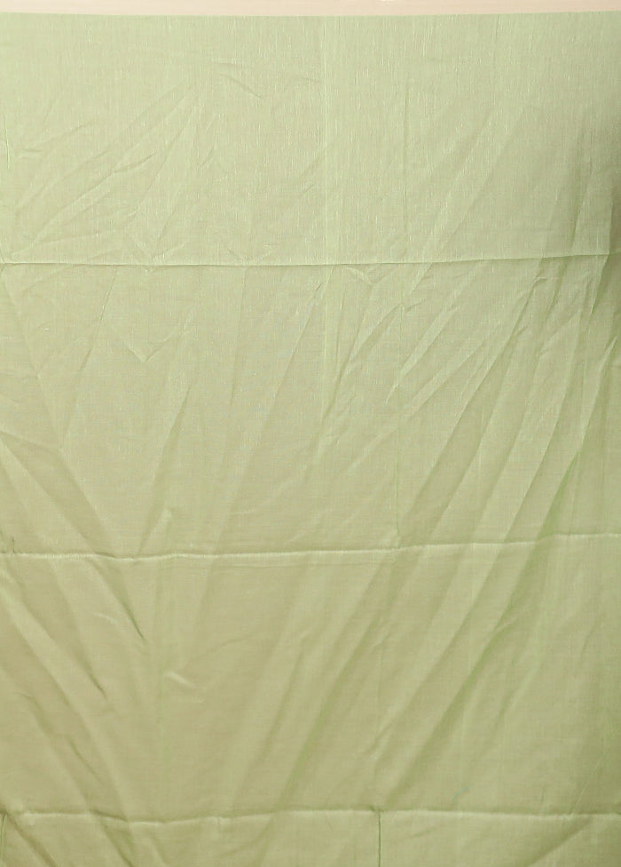 Green Matka Silk Saree With Blouse Piece