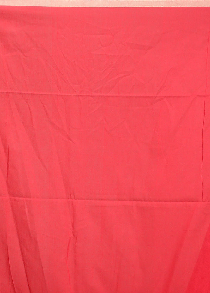 Red Matka Silk Saree With Blouse Piece