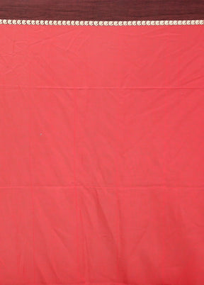 Red Matka Silk Saree With Blouse Piece