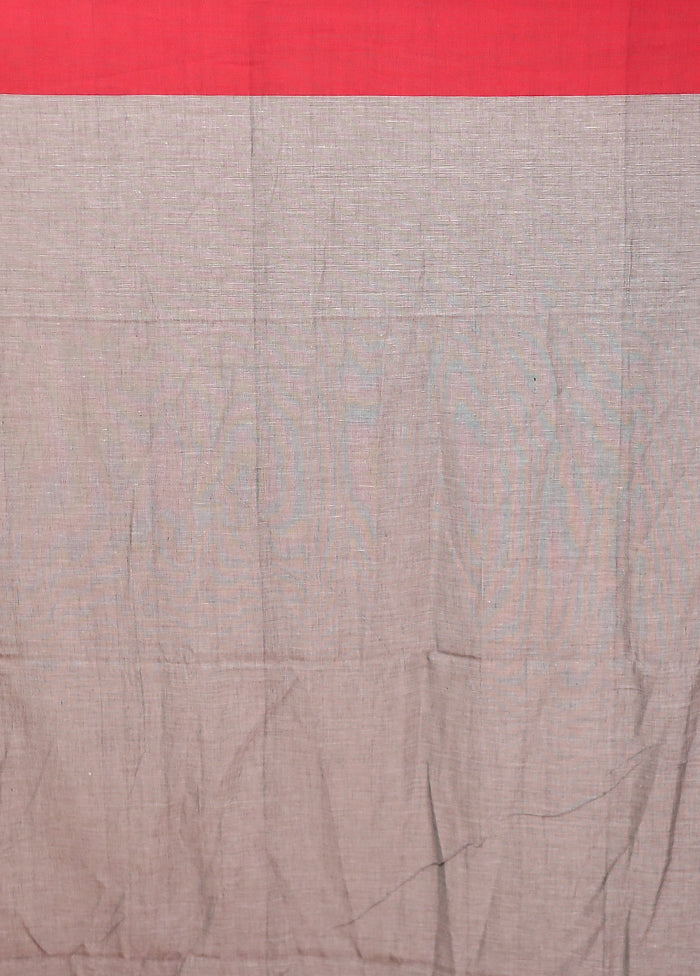 Grey Matka Silk Saree With Blouse Piece