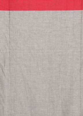 Grey Matka Silk Saree Without Blouse Piece