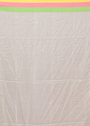 White Matka Silk Saree With Blouse Piece