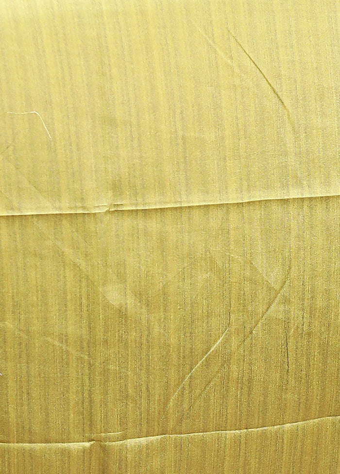 Green Tussar Silk Saree With Blouse Piece