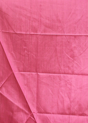 Pink Tussar Silk Saree With Blouse Piece